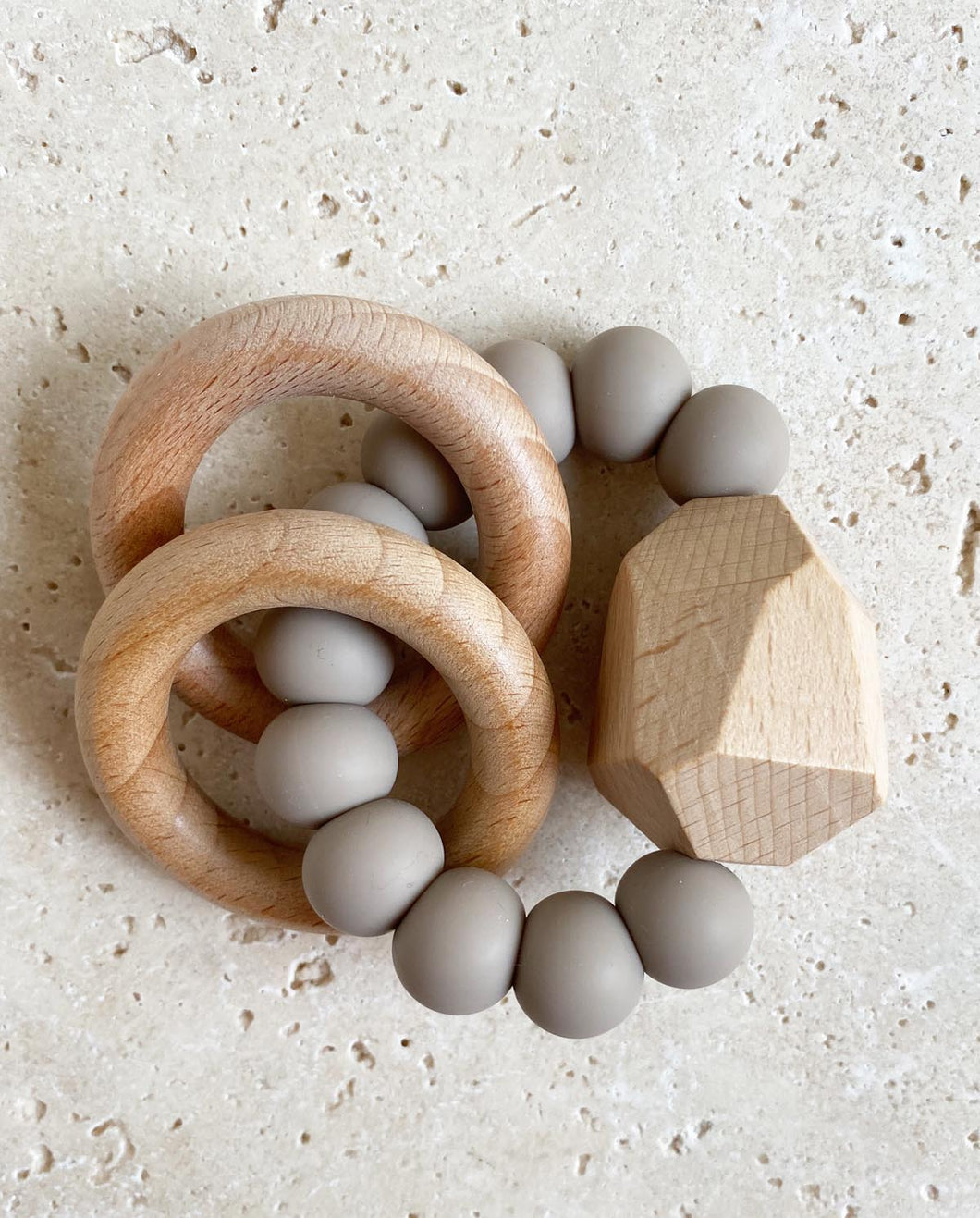 Wooden Teether - taupe